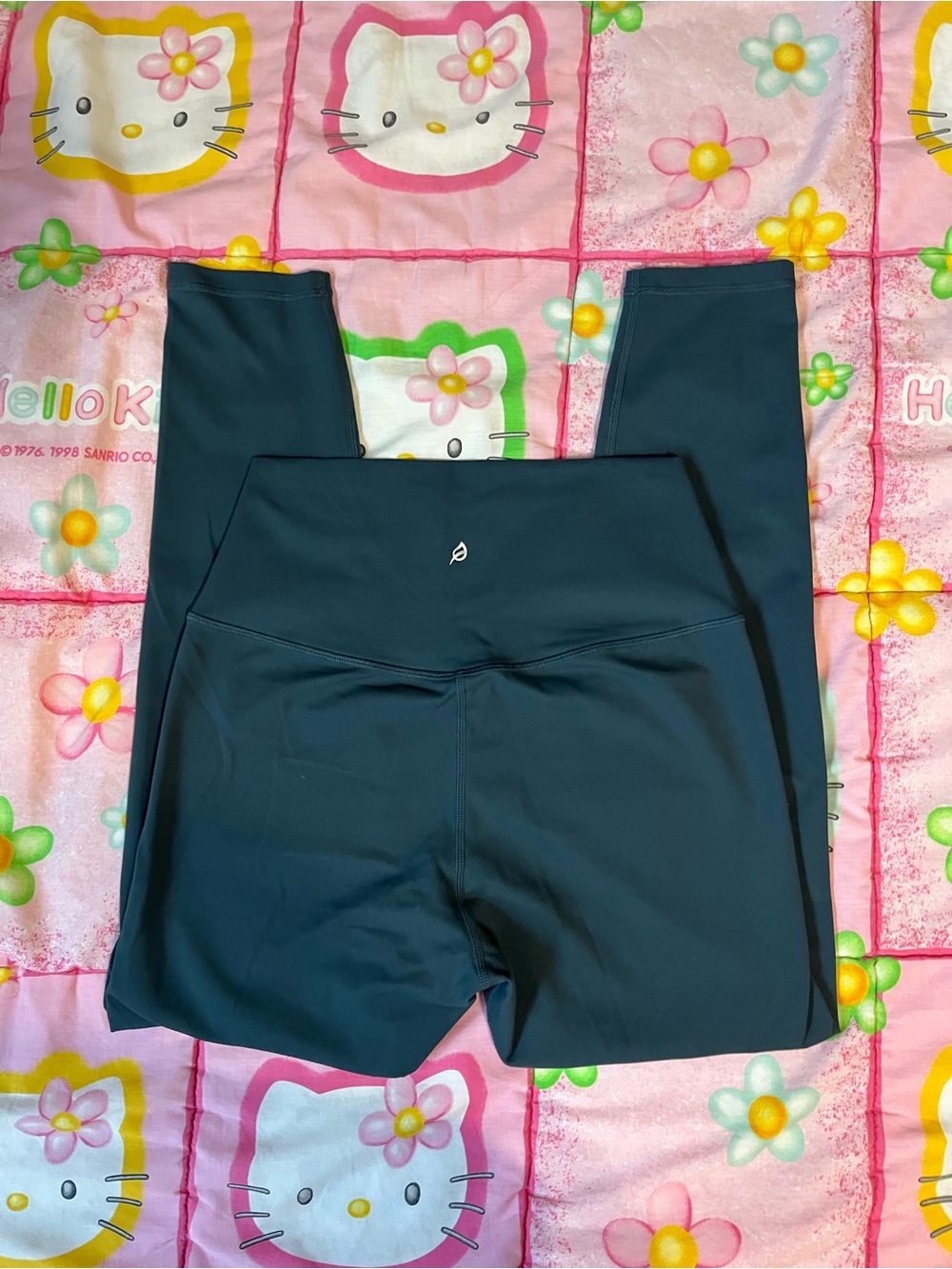 P'tula Girls' Dark Teal High-Waist Leggings